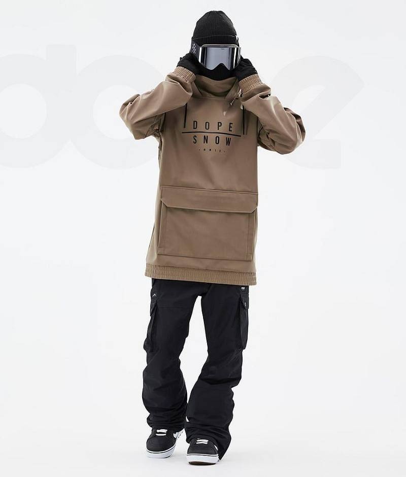 Brown Men's Dope Wylie Snowboard Jackets | India_D1509