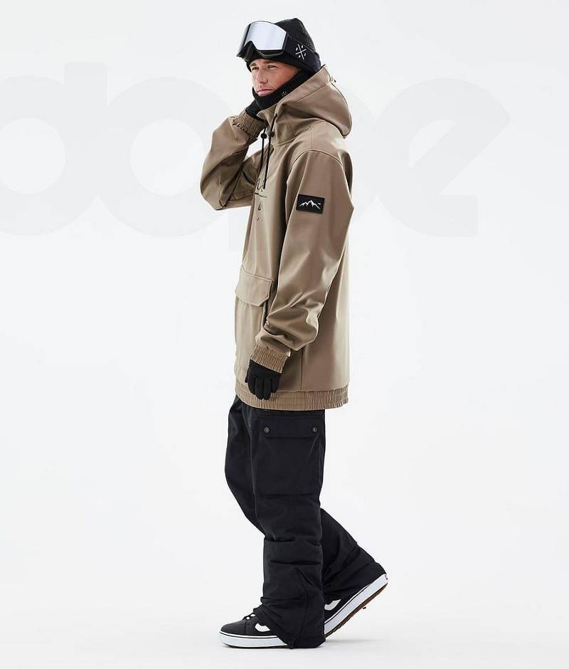 Brown Men's Dope Wylie Snowboard Jackets | India_D1509