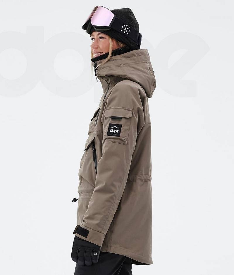 Brown Women's Dope Akin W Ski Jackets | India_D2332