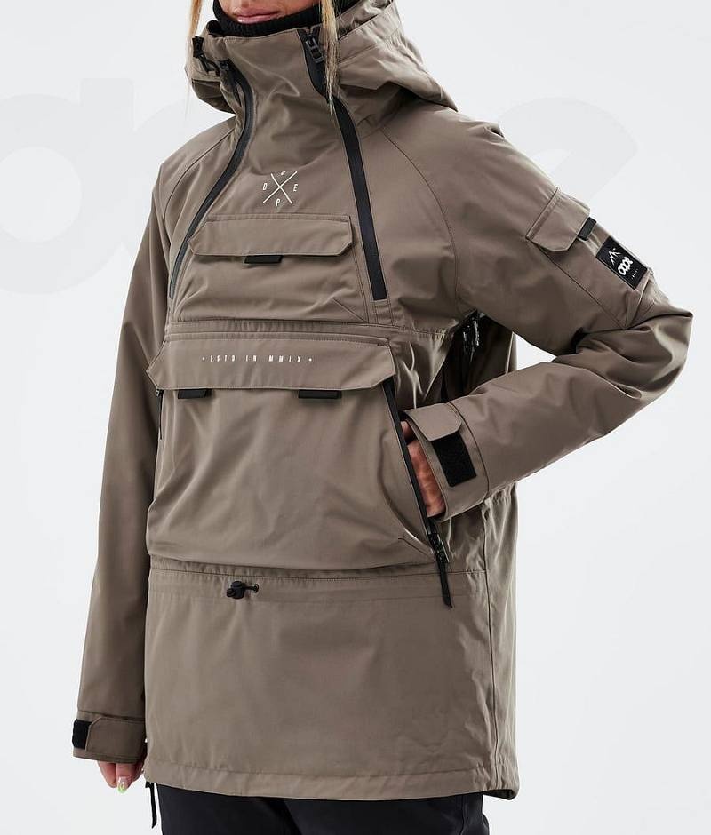 Brown Women's Dope Akin W Ski Jackets | India_D2332