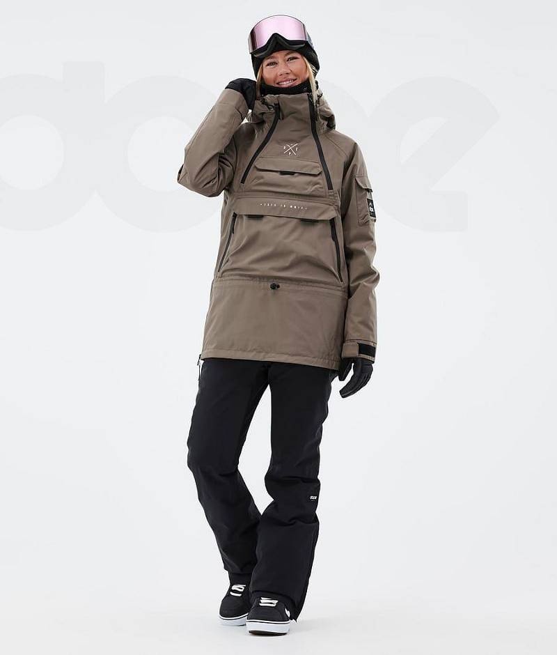 Brown Women's Dope Akin W Snowboard Jackets | India_D1979