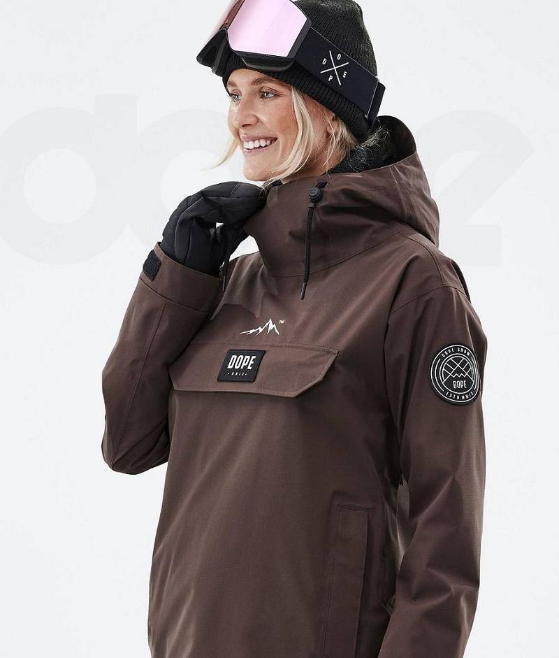 Brown Women's Dope Blizzard W Ski Jackets | India_D2536