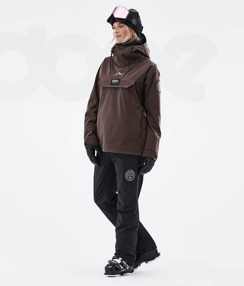 Brown Women's Dope Blizzard W Ski Jackets | India_D2536