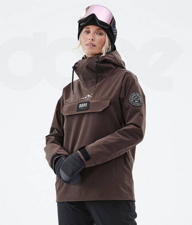 Brown Women\'s Dope Blizzard W Snowboard Jackets | India_D1113