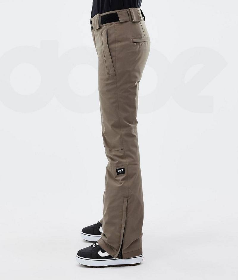 Brown Women's Dope Con W Snowboard Pants | India_D2103