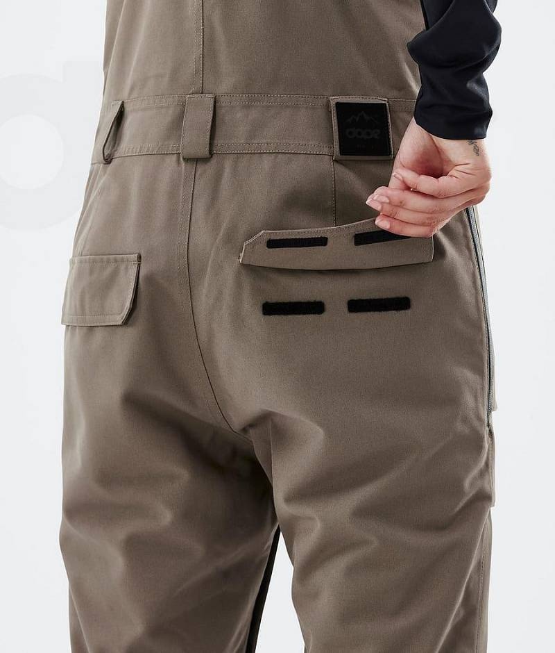 Brown Women's Dope Notorious B.I.B W Snowboard Pants | India_D1573