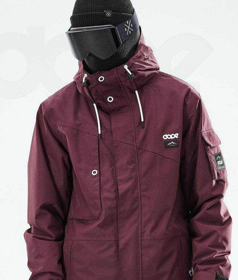 Burgundy Men's Dope Adept 2021 Ski Jackets | India_D2307