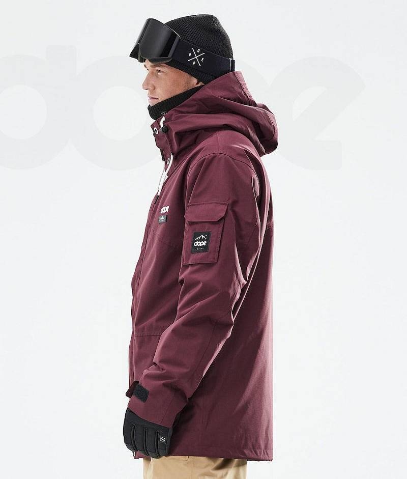 Burgundy Men's Dope Adept 2021 Ski Jackets | India_D2307