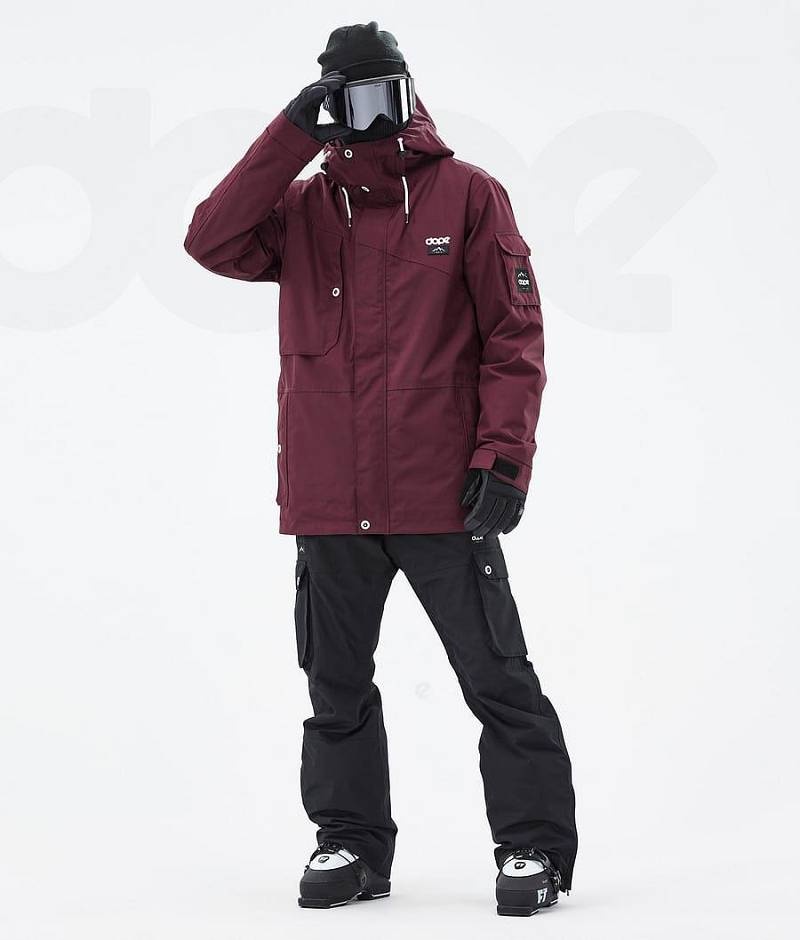 Burgundy Men's Dope Adept Ski Jackets | India_D1458