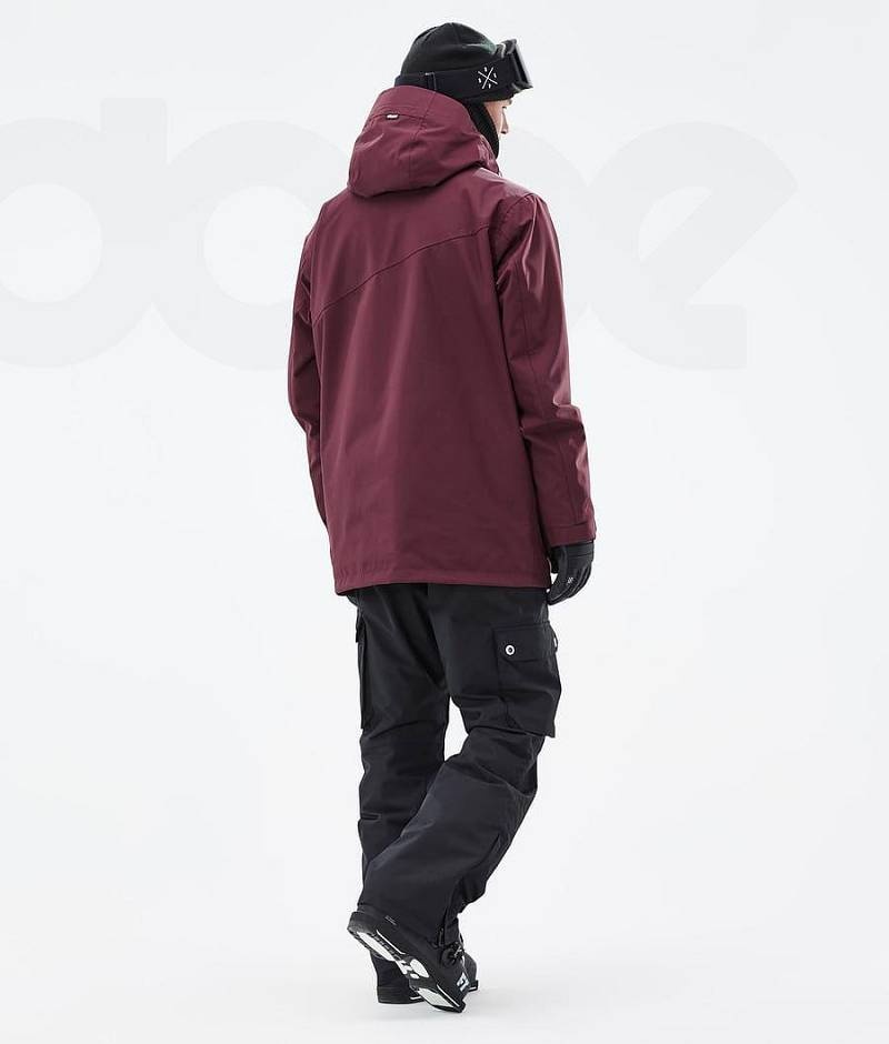 Burgundy Men's Dope Adept Ski Jackets | India_D1458