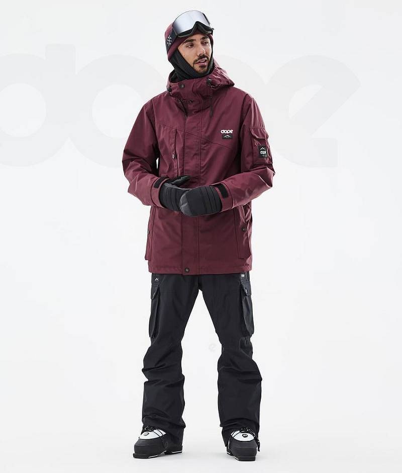 Burgundy Men's Dope Adept Ski Jackets | India_D1775