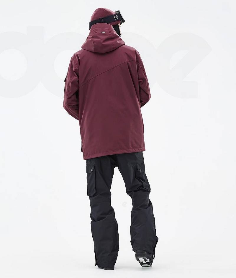 Burgundy Men's Dope Adept Ski Jackets | India_D1775