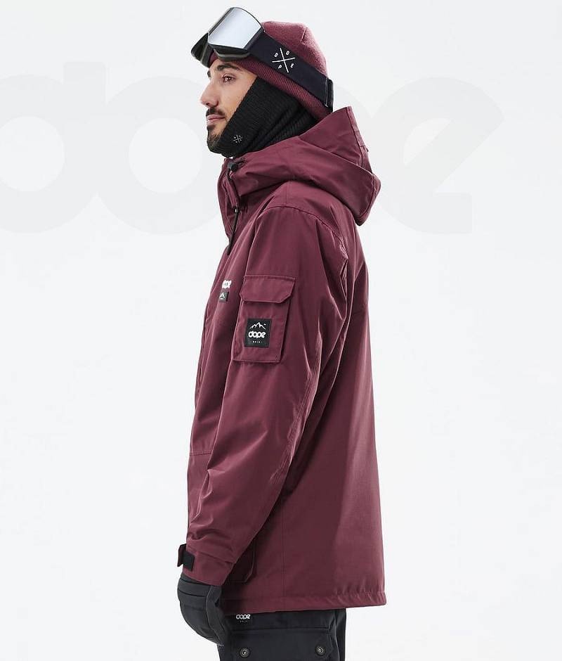 Burgundy Men's Dope Adept Ski Jackets | India_D1775