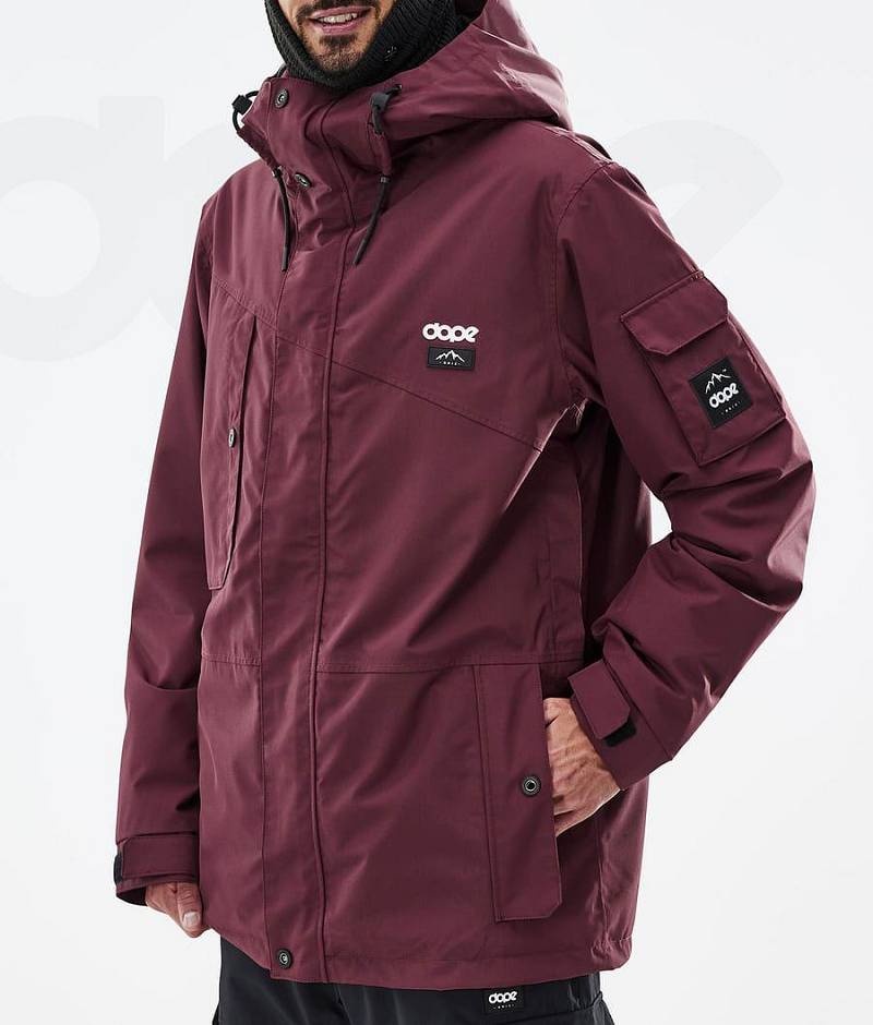 Burgundy Men's Dope Adept Ski Jackets | India_D1775