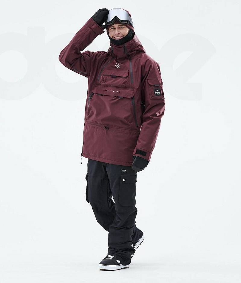 Burgundy Men's Dope Akin 2019 Snowboard Jackets | India_D1499