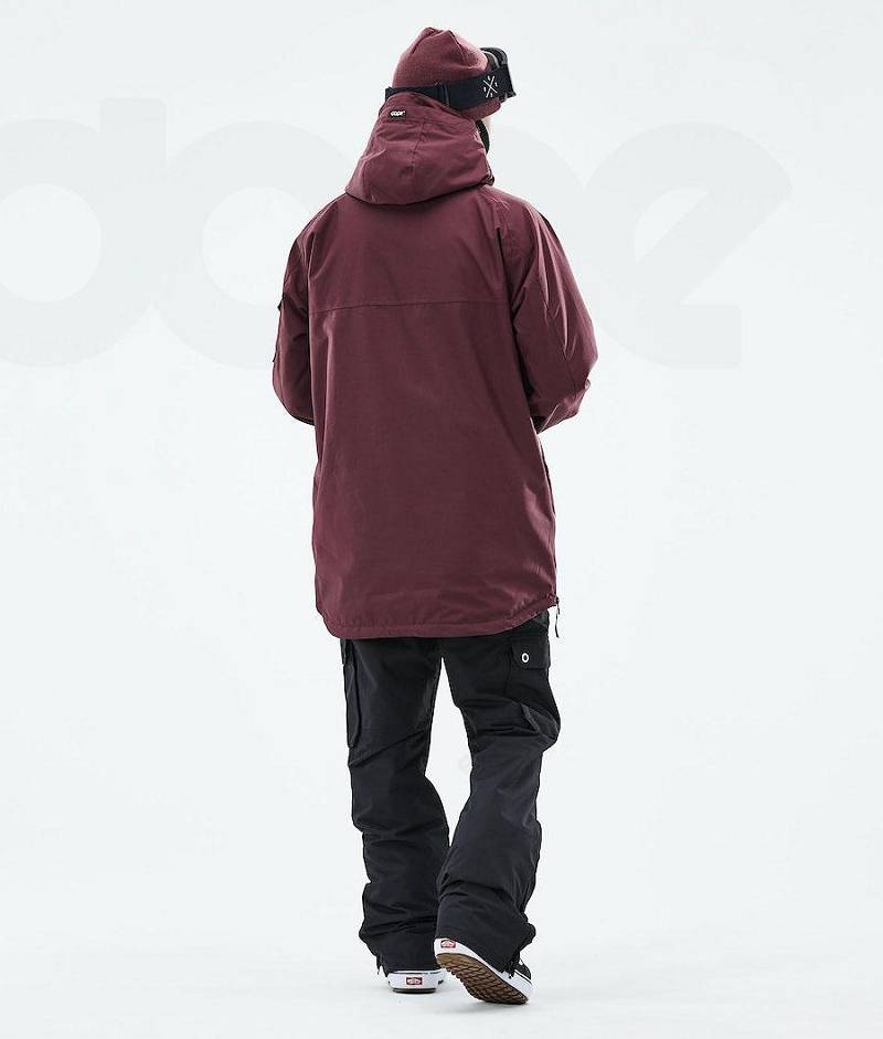 Burgundy Men's Dope Akin 2019 Snowboard Jackets | India_D1499