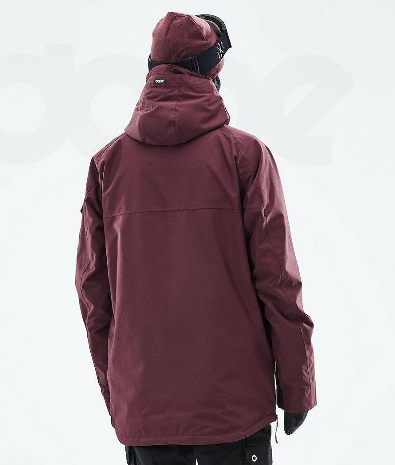 Burgundy Men's Dope Akin 2019 Snowboard Jackets | India_D1499