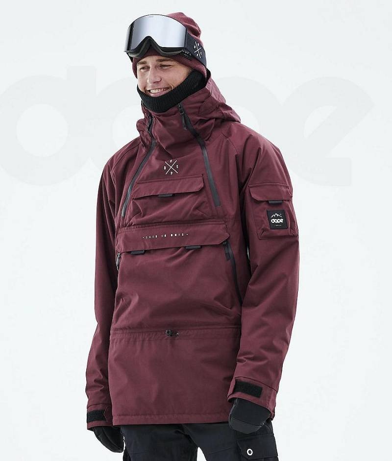 Burgundy Men\'s Dope Akin 2019 Snowboard Jackets | India_D1499