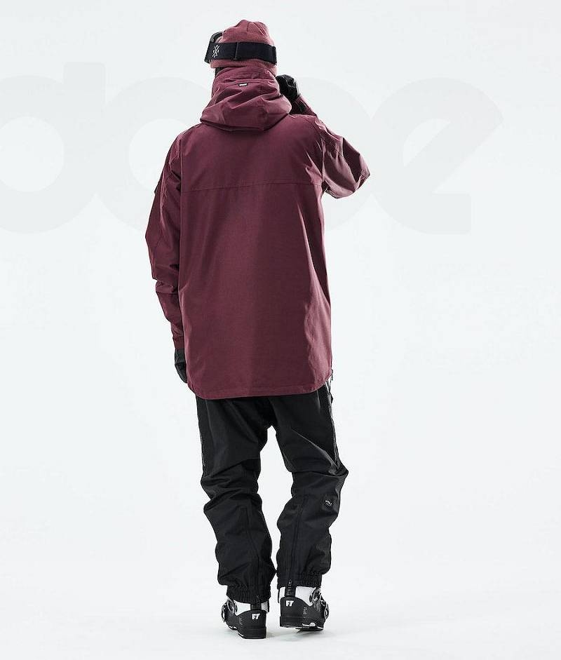 Burgundy Men's Dope Akin 2021 Ski Jackets | India_D2204