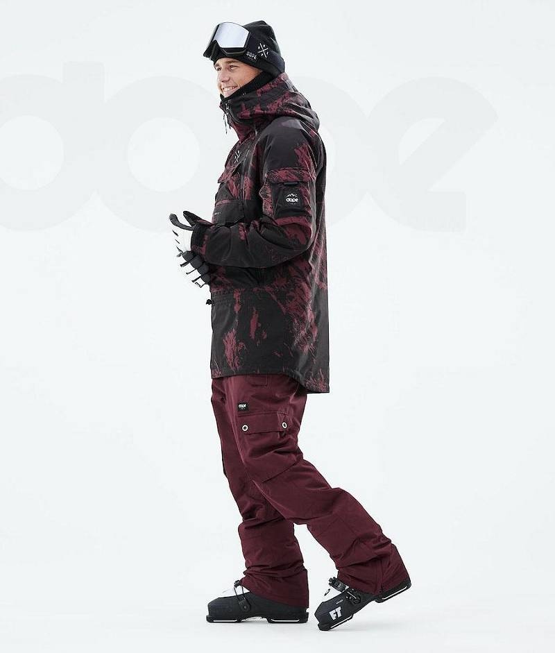 Burgundy Men's Dope Akin 2021 Ski Jackets | India_D1439