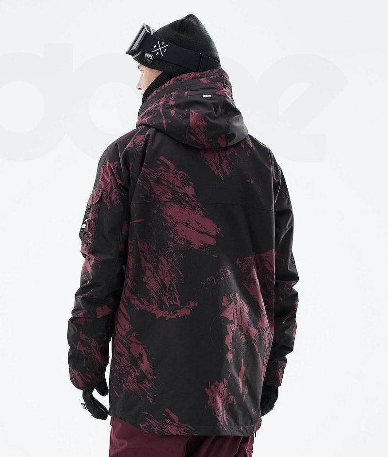 Burgundy Men's Dope Akin 2021 Ski Jackets | India_D1439