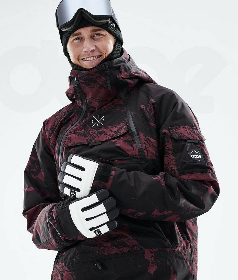 Burgundy Men's Dope Akin 2021 Snowboard Jackets | India_D2073