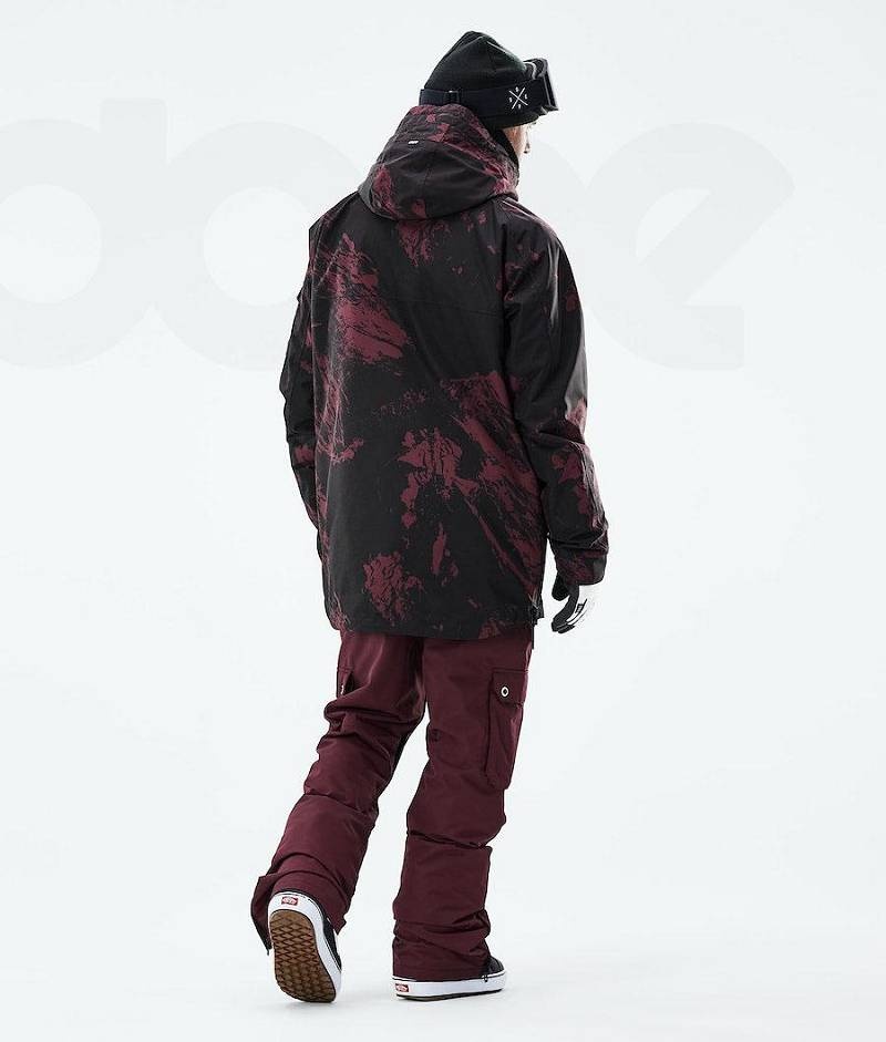 Burgundy Men's Dope Akin 2021 Snowboard Jackets | India_D2073