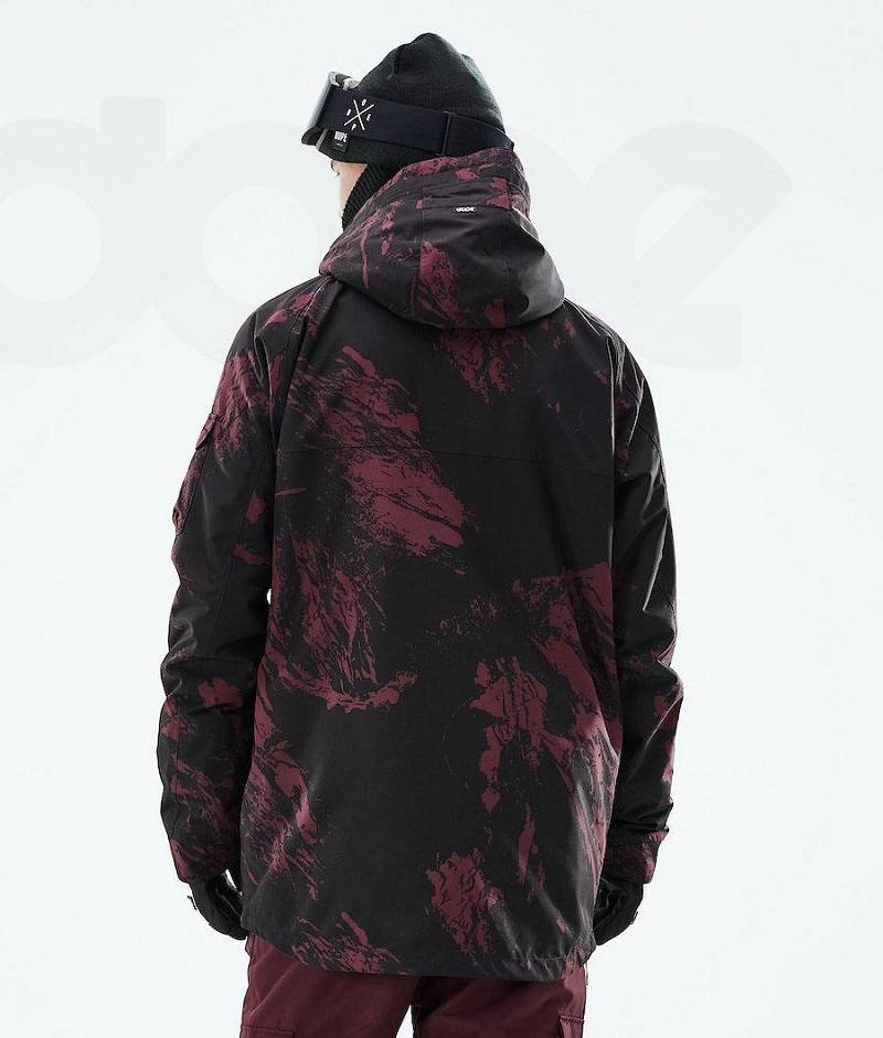 Burgundy Men's Dope Akin 2021 Snowboard Jackets | India_D2073