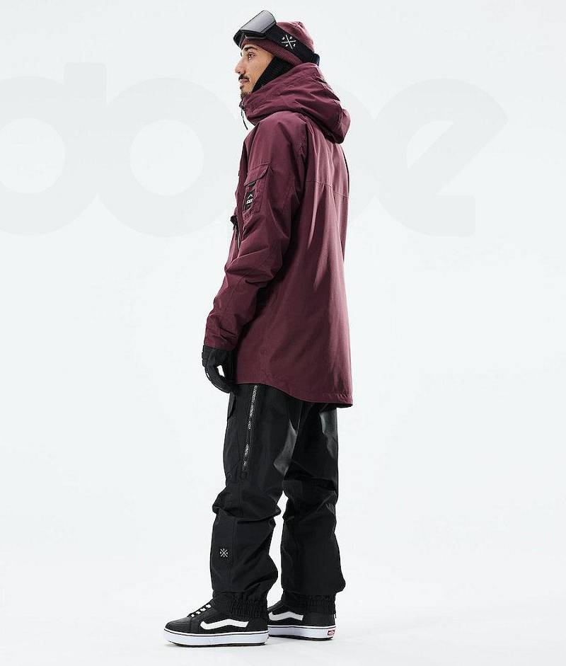 Burgundy Men's Dope Akin 2021 Snowboard Jackets | India_D1374