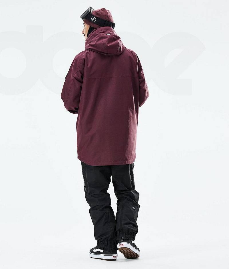 Burgundy Men's Dope Akin 2021 Snowboard Jackets | India_D1374