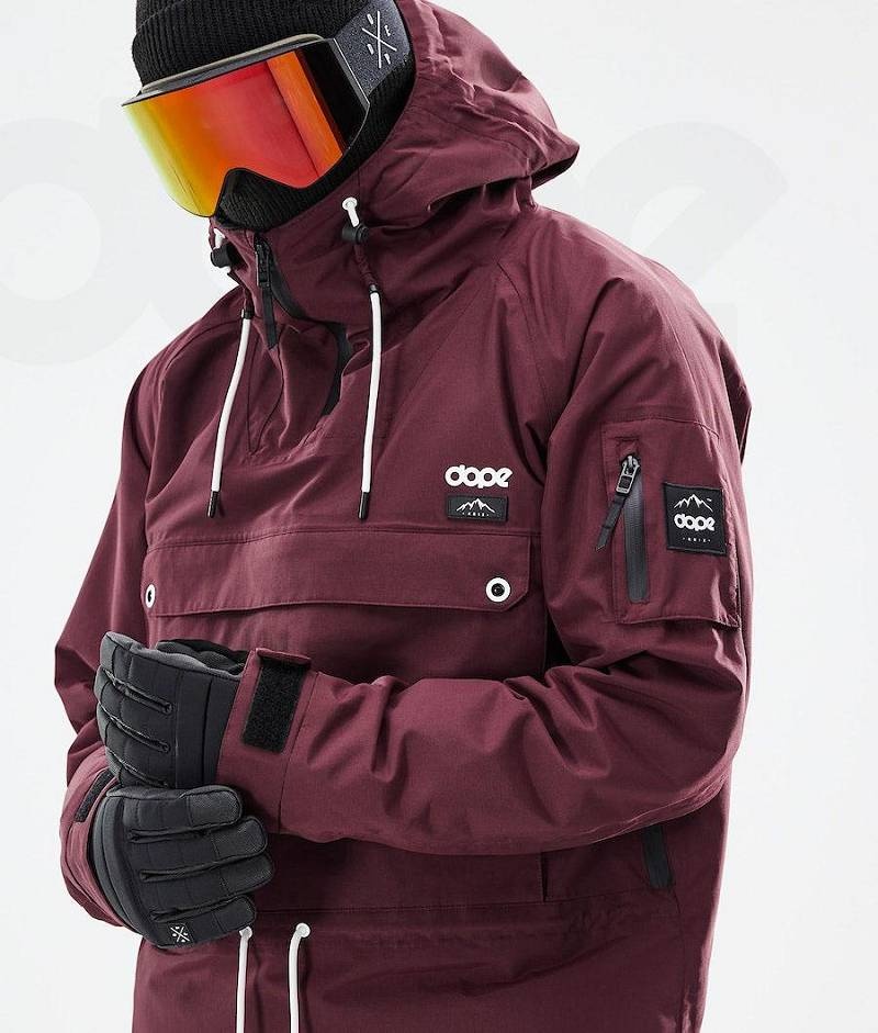 Burgundy Men's Dope Annok 2021 Ski Jackets | India_D1255