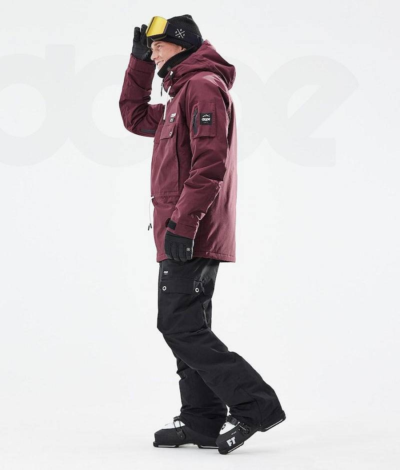 Burgundy Men's Dope Annok 2021 Ski Jackets | India_D1255