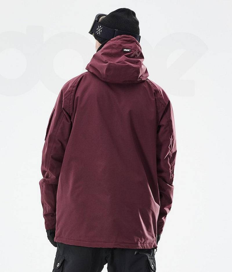 Burgundy Men's Dope Annok 2021 Ski Jackets | India_D1255