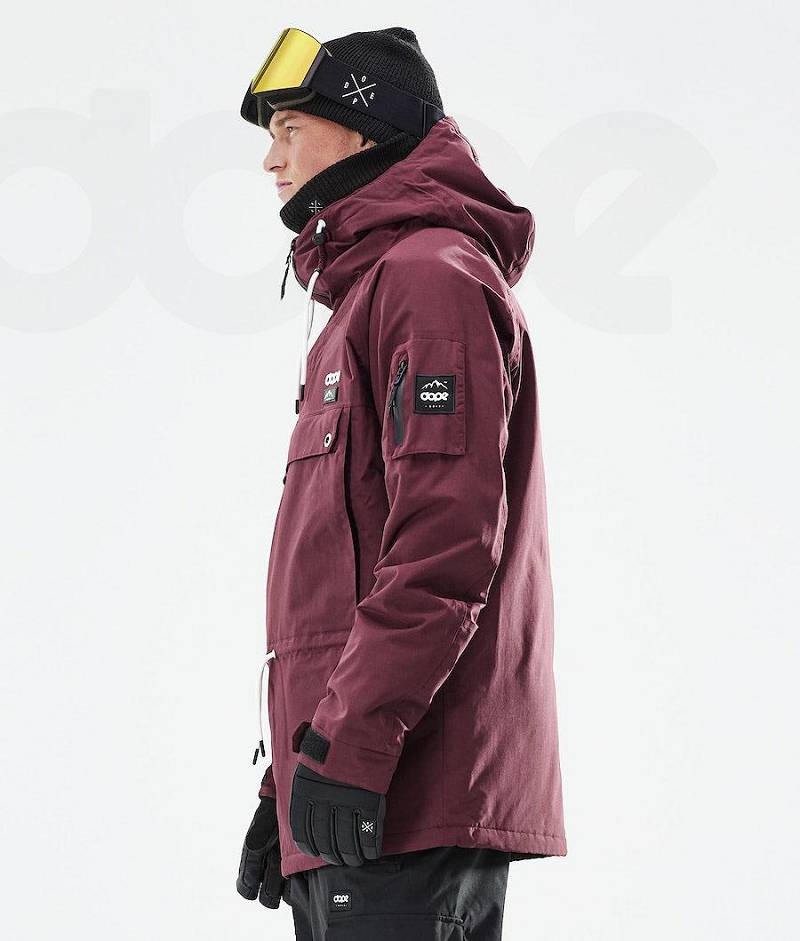 Burgundy Men's Dope Annok 2021 Ski Jackets | India_D1255