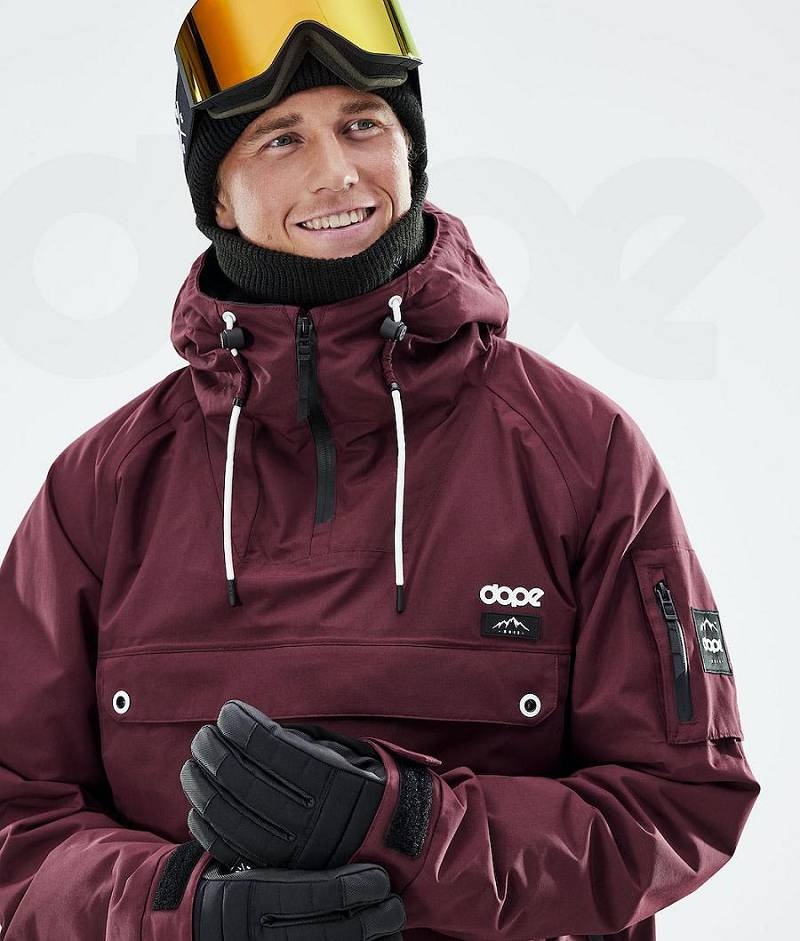 Burgundy Men's Dope Annok 2021 Snowboard Jackets | India_D1353