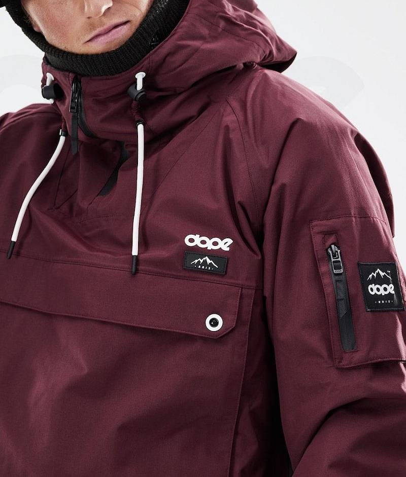 Burgundy Men's Dope Annok 2021 Snowboard Jackets | India_D1353