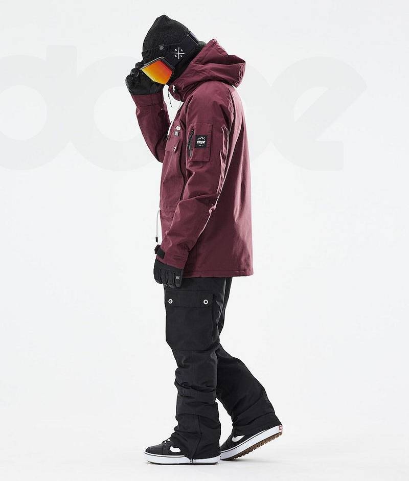 Burgundy Men's Dope Annok 2021 Snowboard Jackets | India_D1353