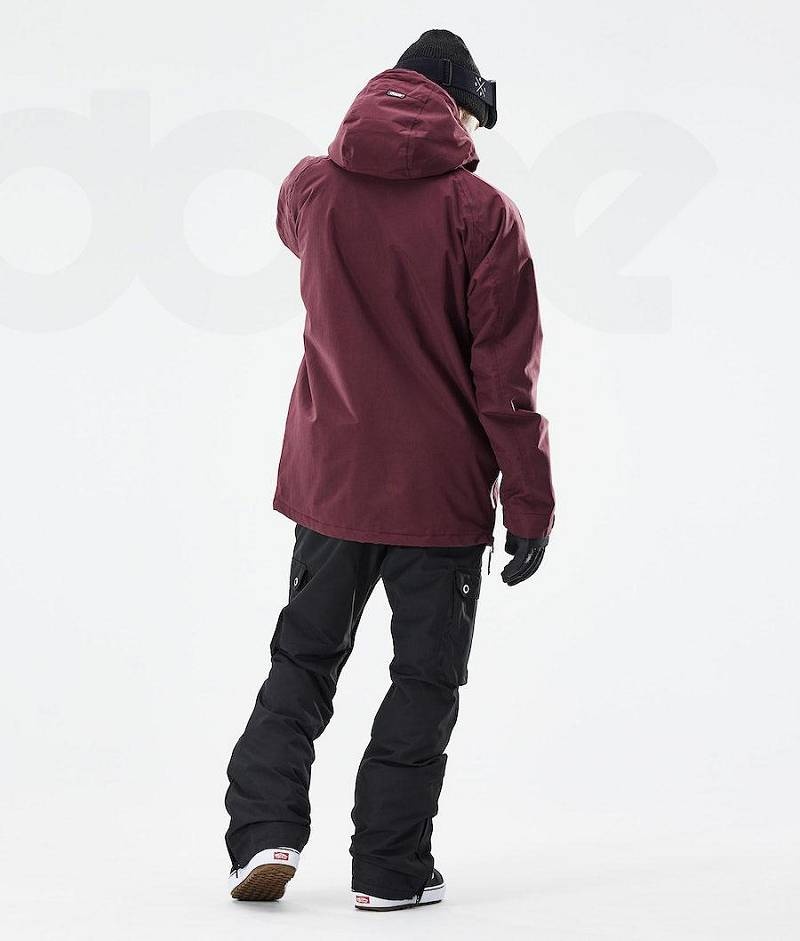 Burgundy Men's Dope Annok 2021 Snowboard Jackets | India_D1353