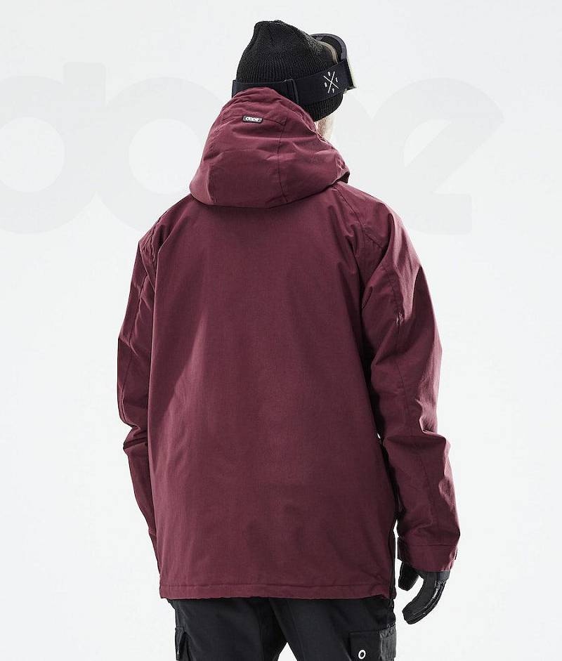 Burgundy Men's Dope Annok 2021 Snowboard Jackets | India_D1353