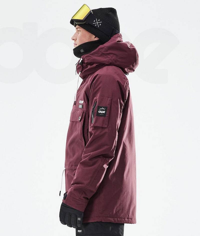 Burgundy Men's Dope Annok 2021 Snowboard Jackets | India_D1353