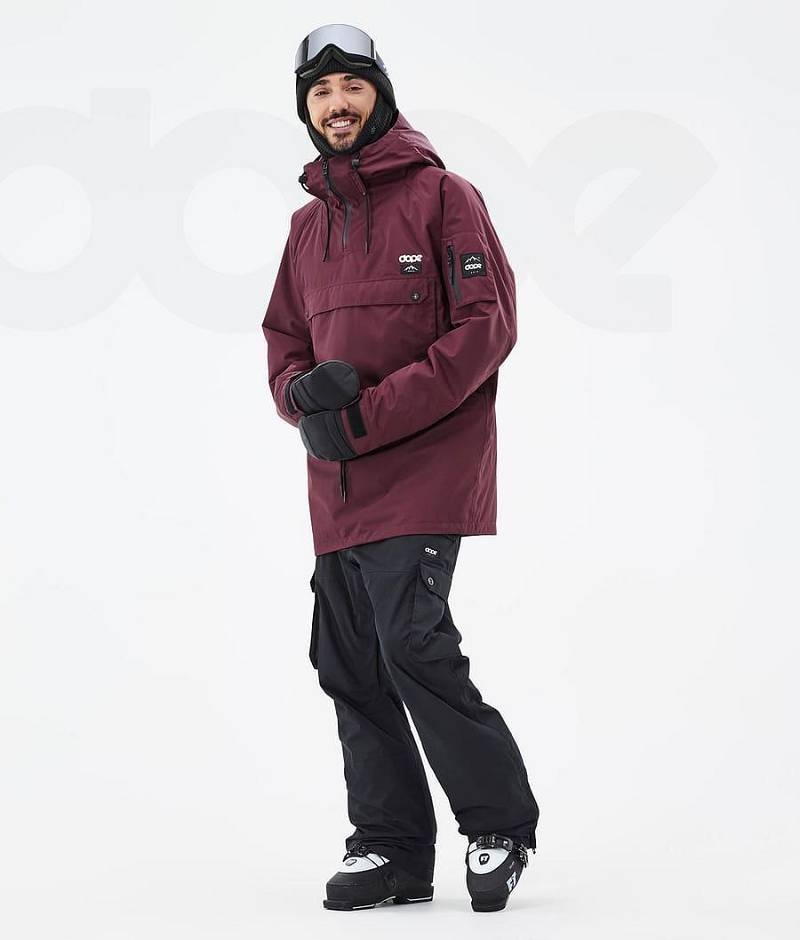 Burgundy Men's Dope Annok Ski Jackets | India_D1665