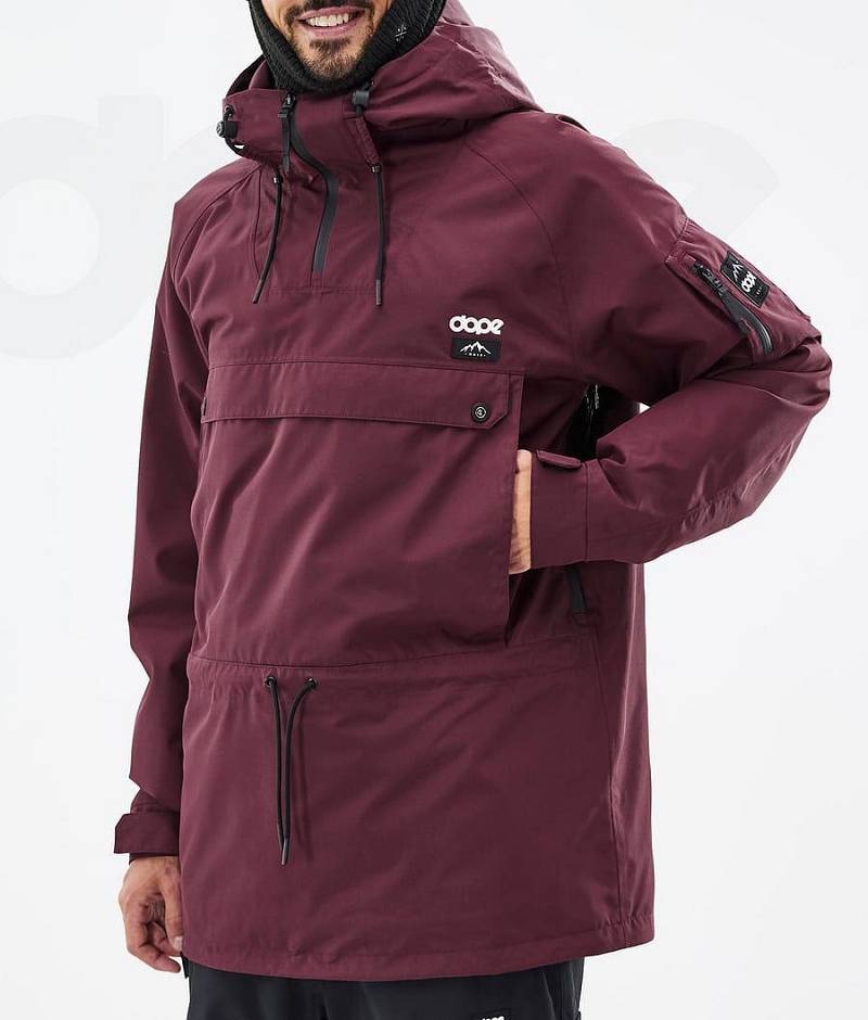 Burgundy Men's Dope Annok Ski Jackets | India_D1665