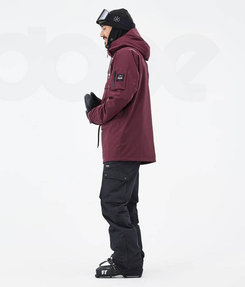 Burgundy Men's Dope Annok Ski Jackets | India_D1665