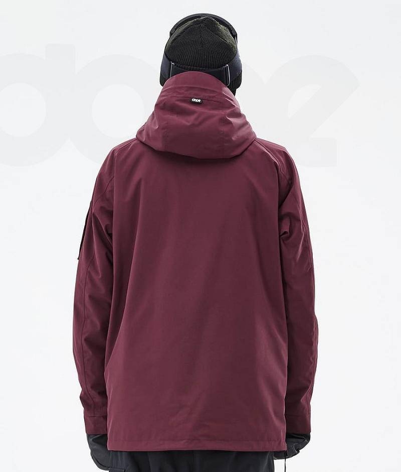 Burgundy Men's Dope Annok Ski Jackets | India_D1665