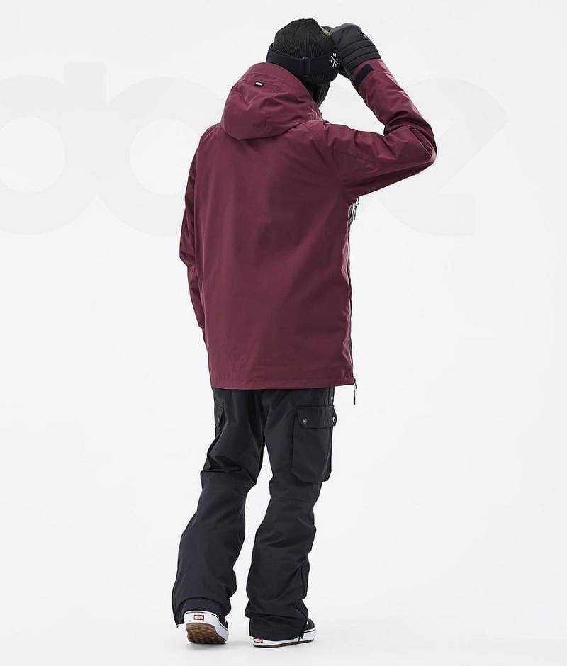 Burgundy Men's Dope Annok Snowboard Jackets | India_D1316