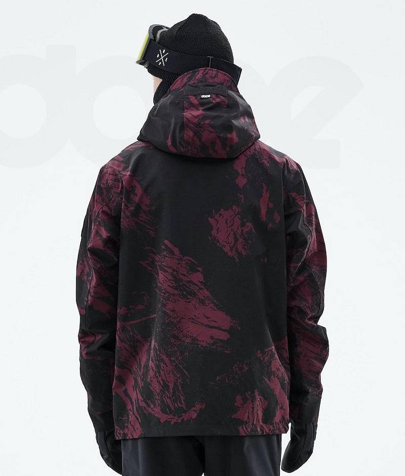 Burgundy Men's Dope Blizzard 2021 Ski Jackets | India_D2255