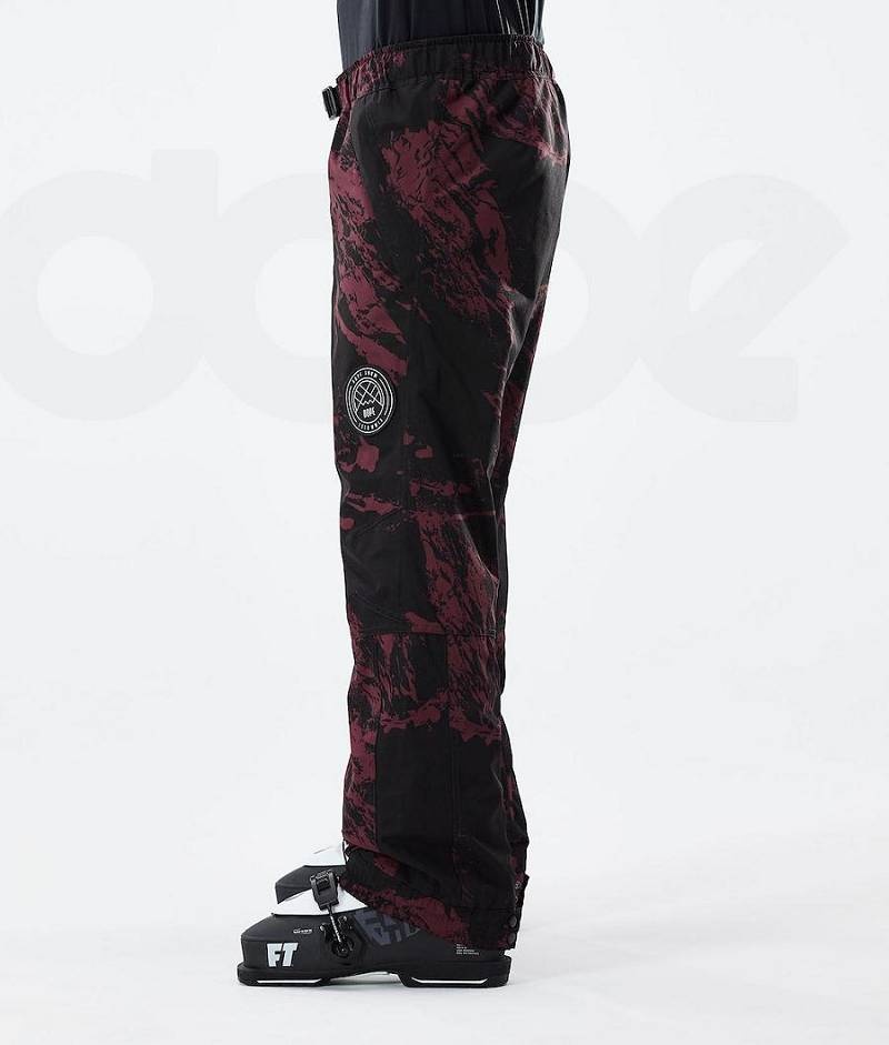 Burgundy Men's Dope Blizzard 2021 Ski Pants | India_D2137