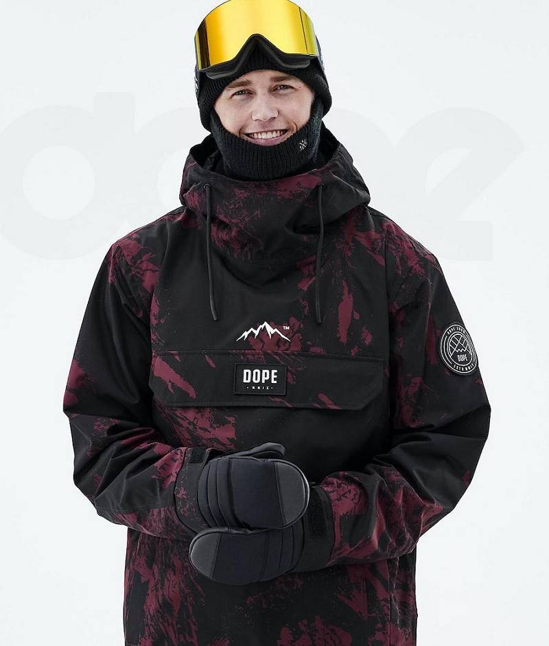 Burgundy Men's Dope Blizzard 2021 Snowboard Jackets | India_D1427