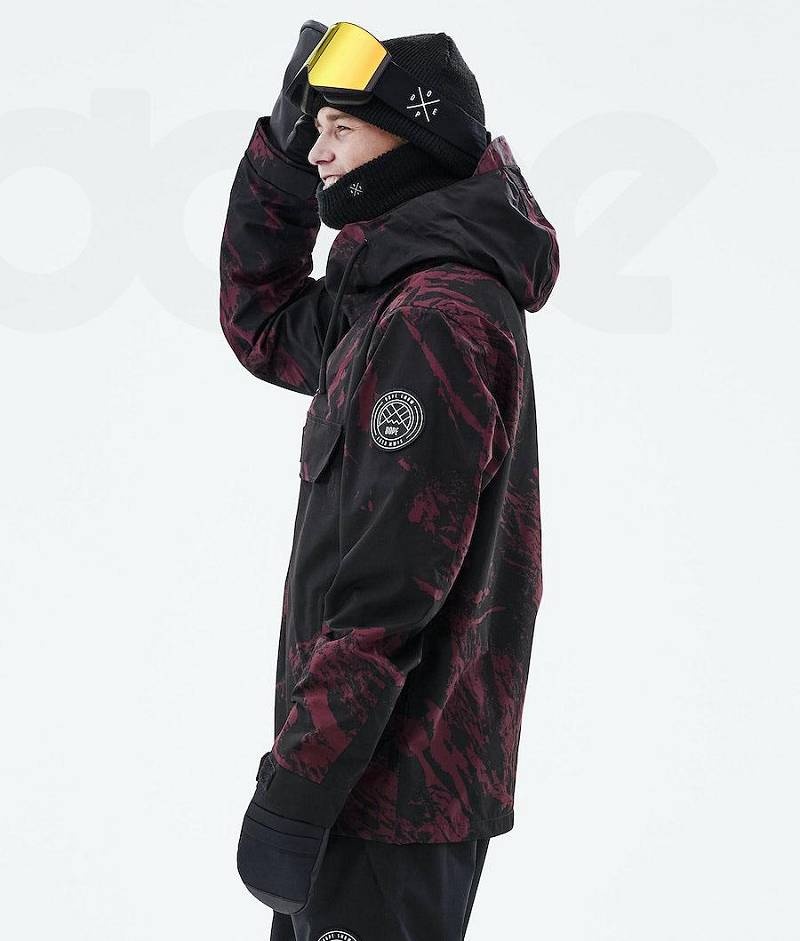 Burgundy Men's Dope Blizzard 2021 Snowboard Jackets | India_D1427