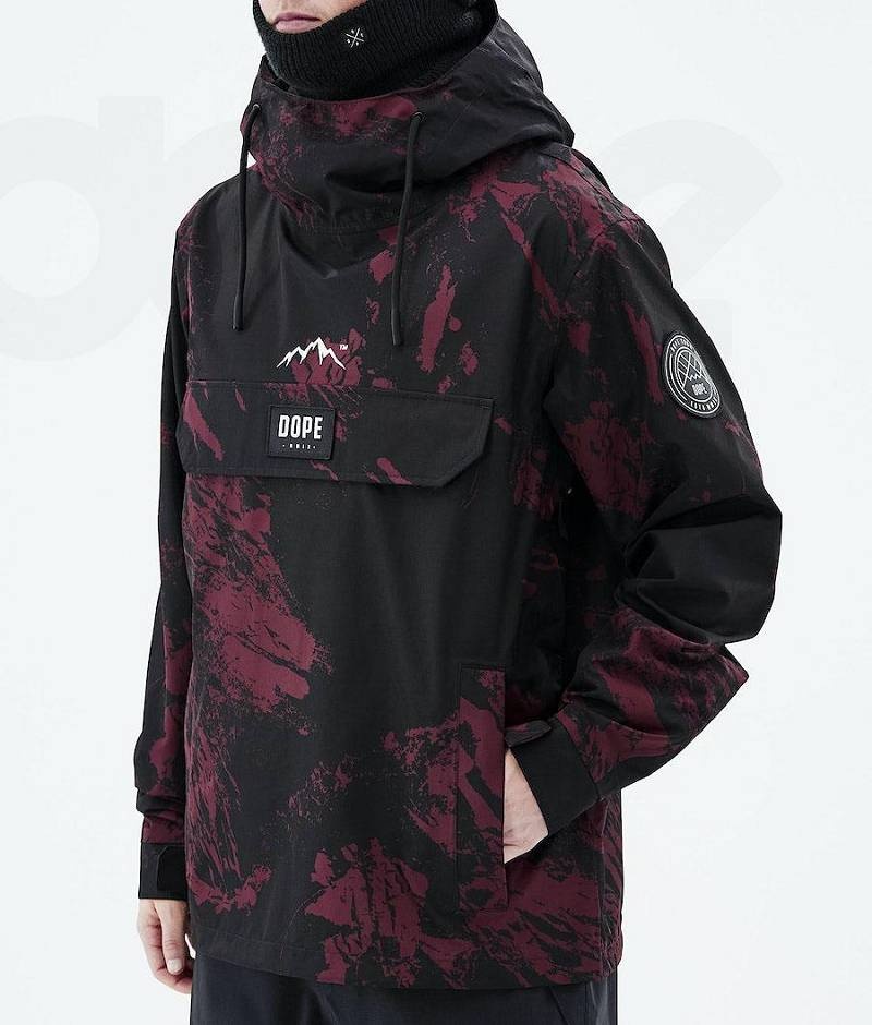 Burgundy Men's Dope Blizzard 2021 Snowboard Jackets | India_D1427